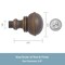 Kenney Mfg Kenney Crenshaw 5/8" Standard Decorative Window Curtain Rod, 28-48", Oil Rubbed Bronze KN75305NP - alternate 5
